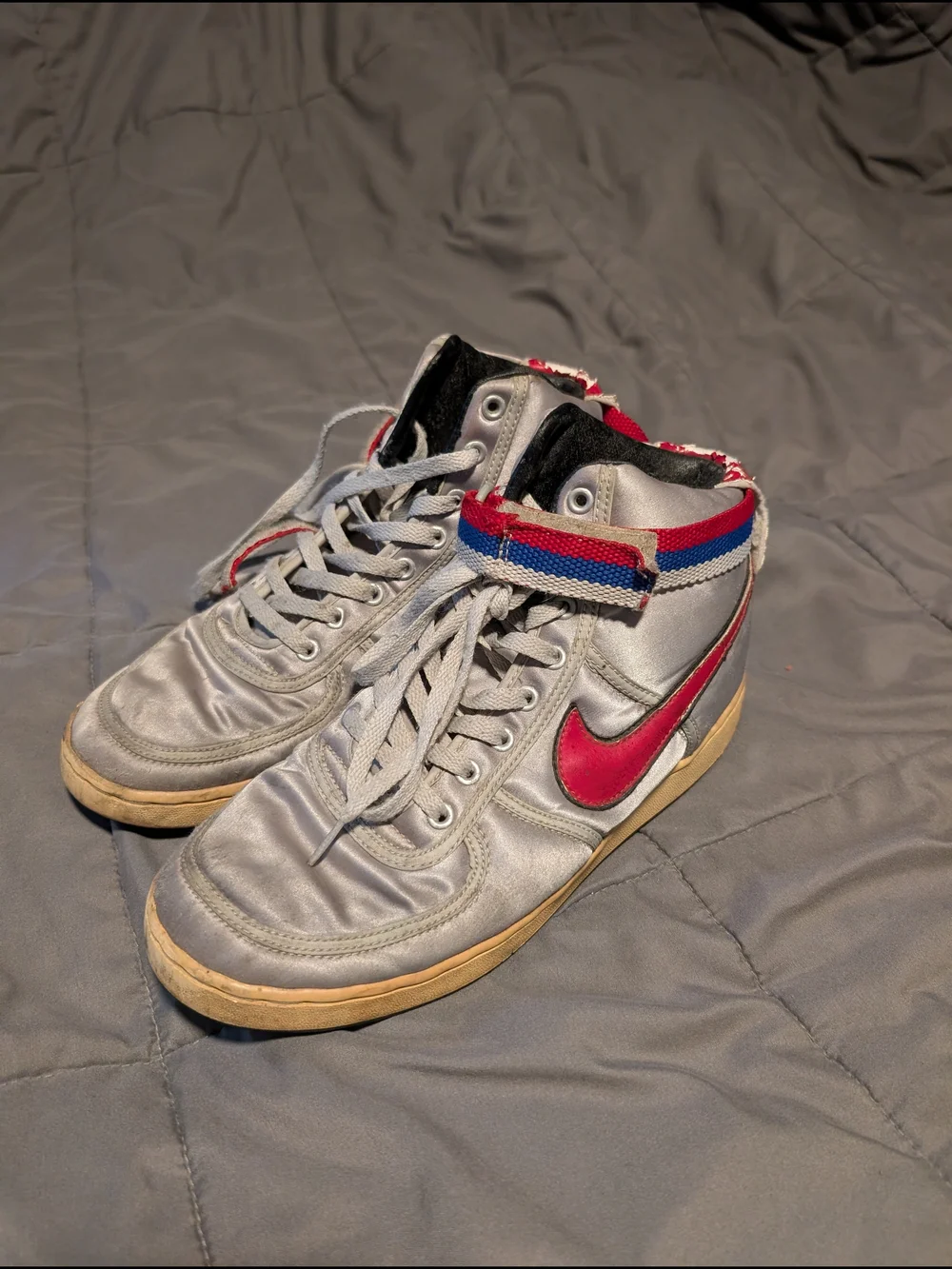 Nike VANDAL HIGH SUPREME with Red Swoosh and Blue-Red Ankle Strap